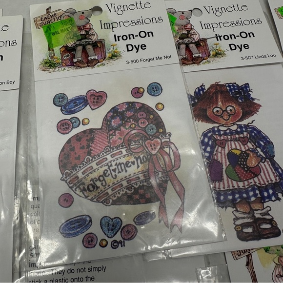 Vignette Impressions Lot of 20 Iron-On Dye Button Boy 3-515 and Angel - Picture 4 of 13